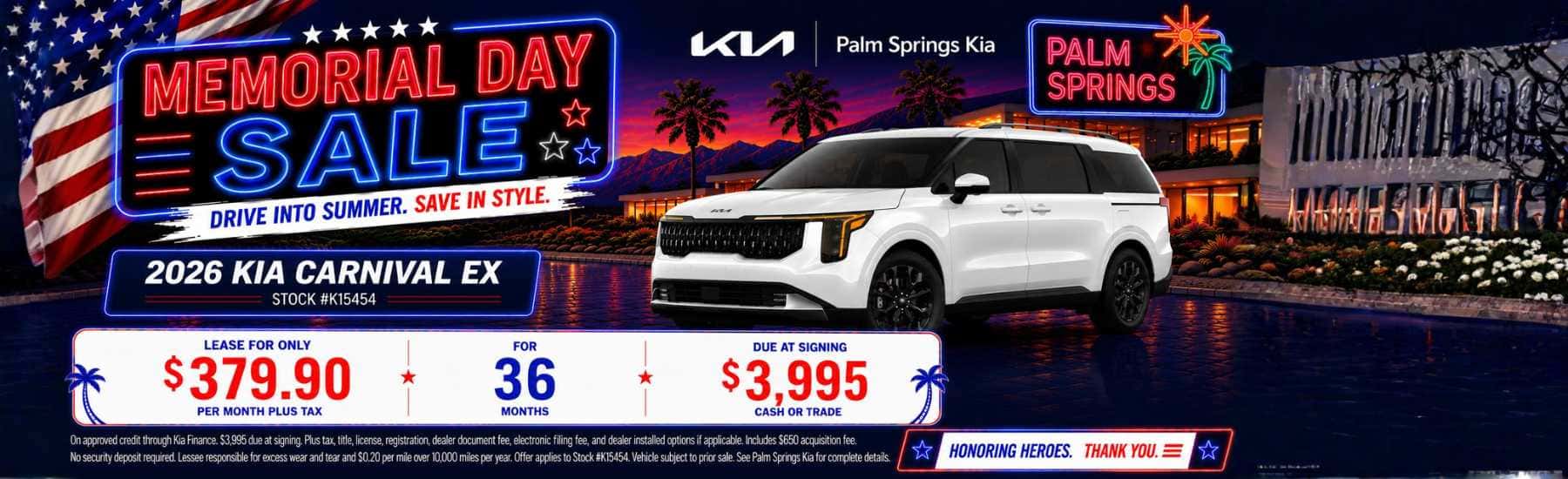 2026 Kia Carnival Memorial Day Sale