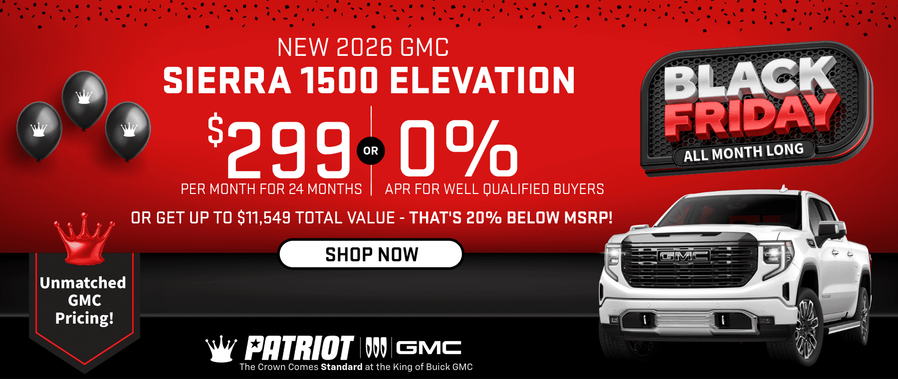Black Friday Buick & GMC Savings Event at Patriot Buick GMC of Boyertown