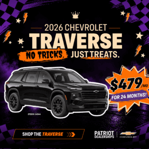 Chevrolet Traverse lease and finance offer at Patriot Chevrolet of Limerick