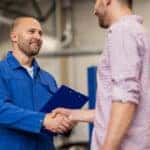 Customer and Technician Shaking Hands