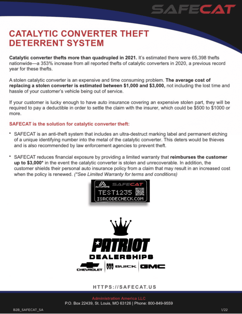 Safecat Theft Deterrent