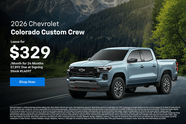 New 2026 Chevrolet Colorado Custom Crew