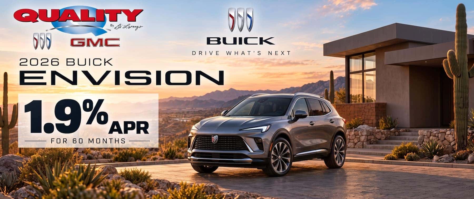 Finance the 2026 Buick envision for 1.9% APR financing for 60 months