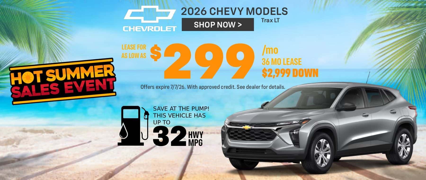 $299 lease on 2026 Trax LT