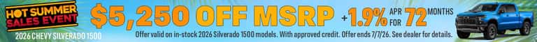 $5,250 off MSRP on 2026 Silverado 1500