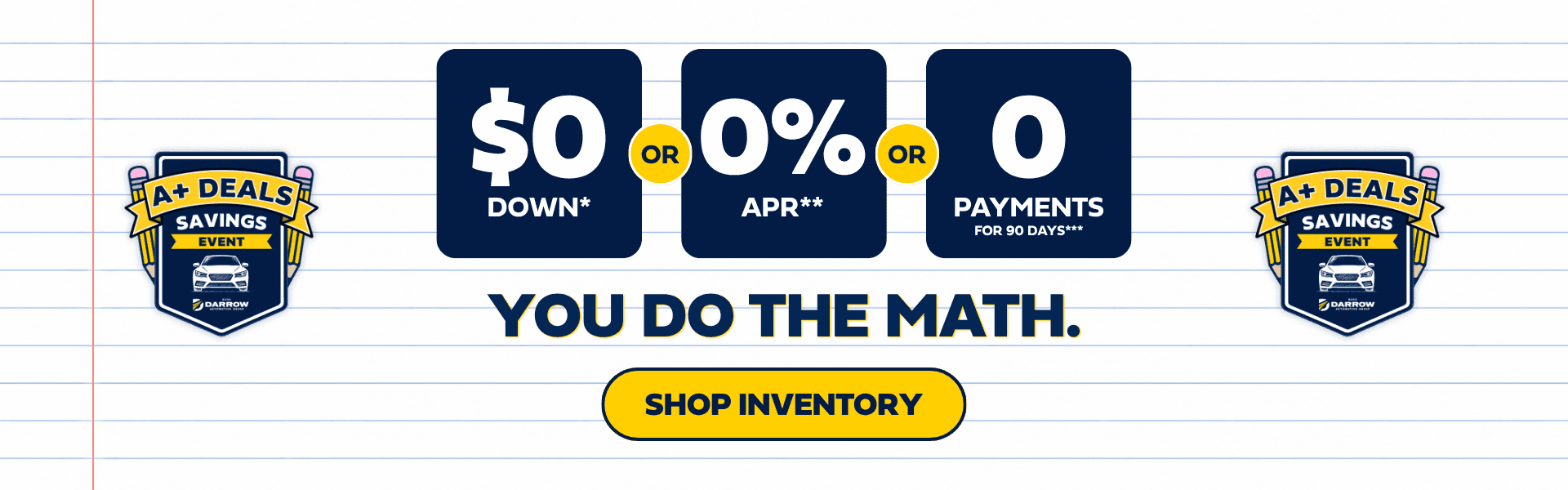 A+ DEALS & SAVINGS EVENT