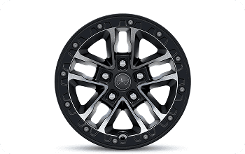 17-Inch Machined Faced Black Beadlock Wheels with Black Pockets