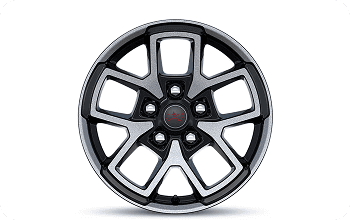 17-Inch Machined Painted Black Wheels