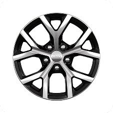 18-Inch Polished with High-Gloss Black Pockets