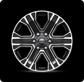 20-Inch Machined Aluminum Wheels with Black Noise Pockets