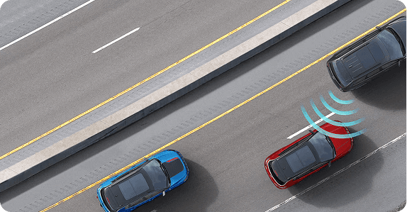 BLIND SPOT MONITORING* WITH REAR CROSS PATH DETECTION*