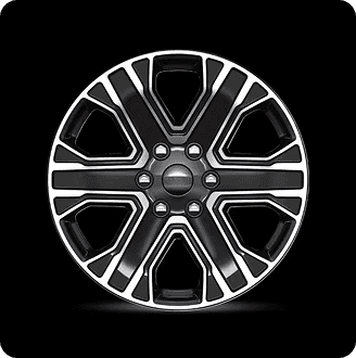 20-Inch Machined Aluminum Wheels with Black Noise Pockets