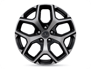 18-inch Aluminum with Gloss Black Pockets