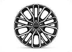 21-Inch Machined Gray with Mid-Gloss Granite Crystal Painted Pockets