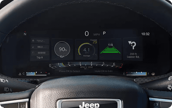 Available 10.25-Inch Digital Cluster Display