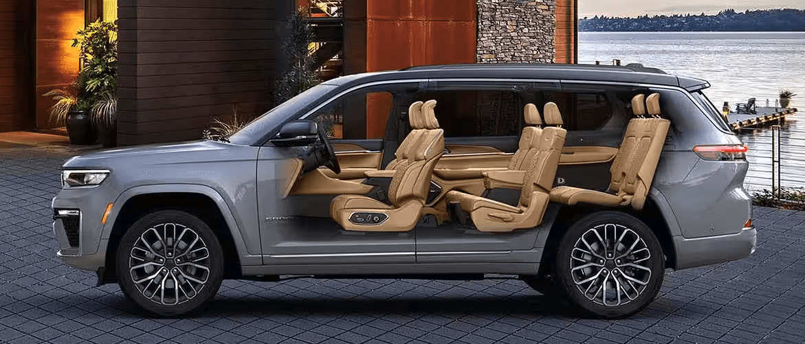 The 2026 Jeep Grand Cherokee L can accommodate up to seven passengers