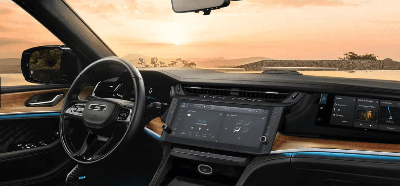 Interior of the 2026 Jeep Grand Cherokee for sale in Florence, AL at Singing River CDJR 