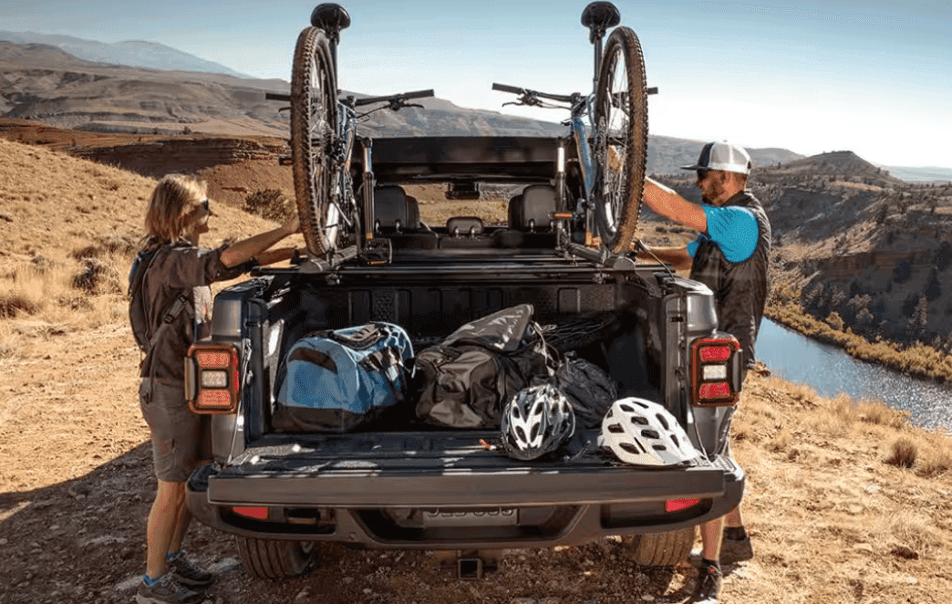 Trunk capacity and trail ready featuring the 2026 Jeep Gladiator Mojave for sale in Florence, AL at Singing River CDJR
