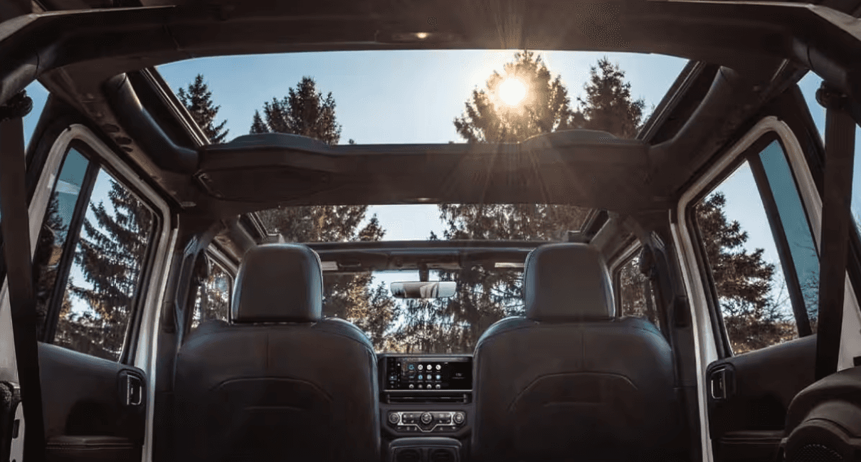 Interior of the 2026 Jeep Wrangler for sale in Florence, AL at Singing River CDJR