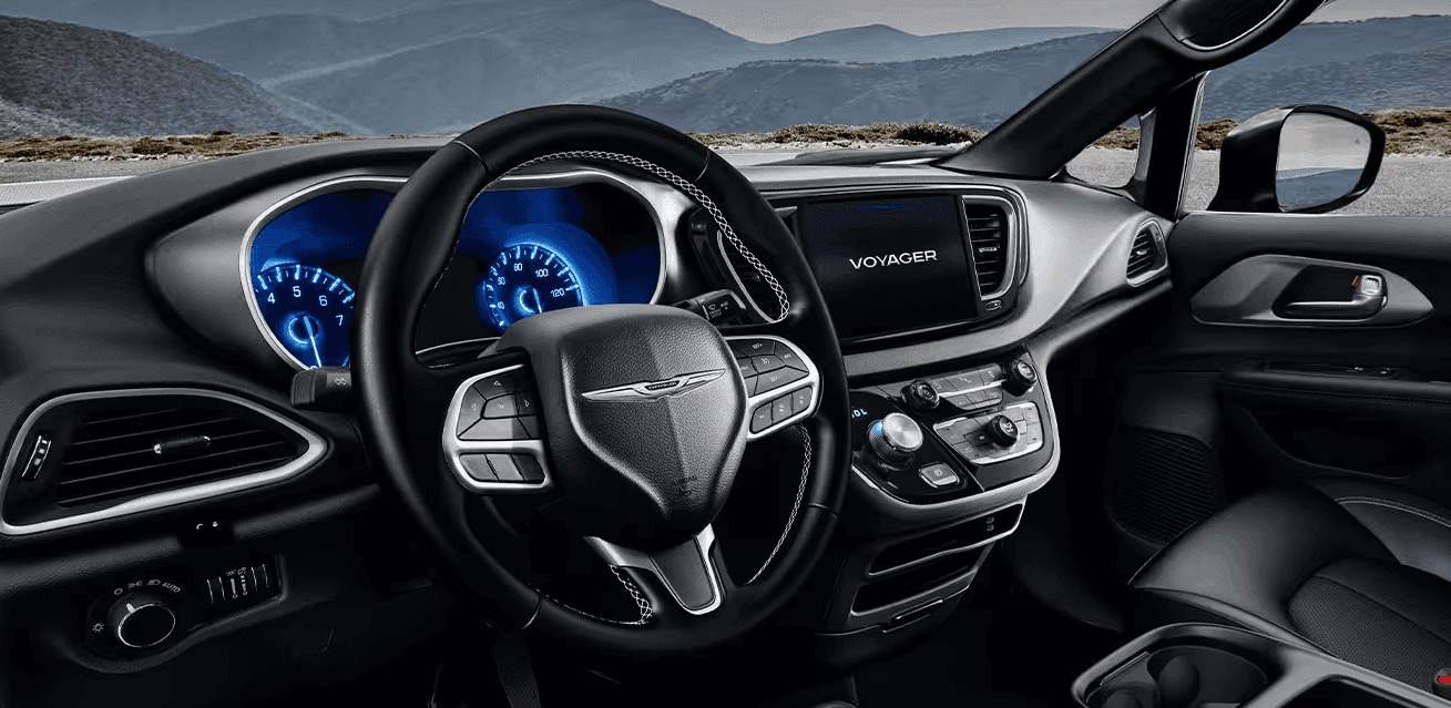 Interior of the Chrysler Voyager for sale in Florence, AL at Singing River CDJR
