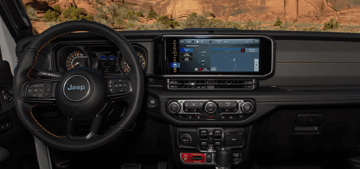 Interior of the 2026 Jeep Gladiator Sport S for sale in Florence, AL at Singing River CDJR