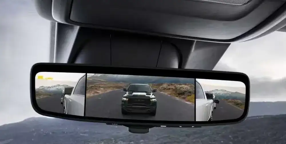 Digital rearview mirror with tow mode in the 2027 RAM 1500