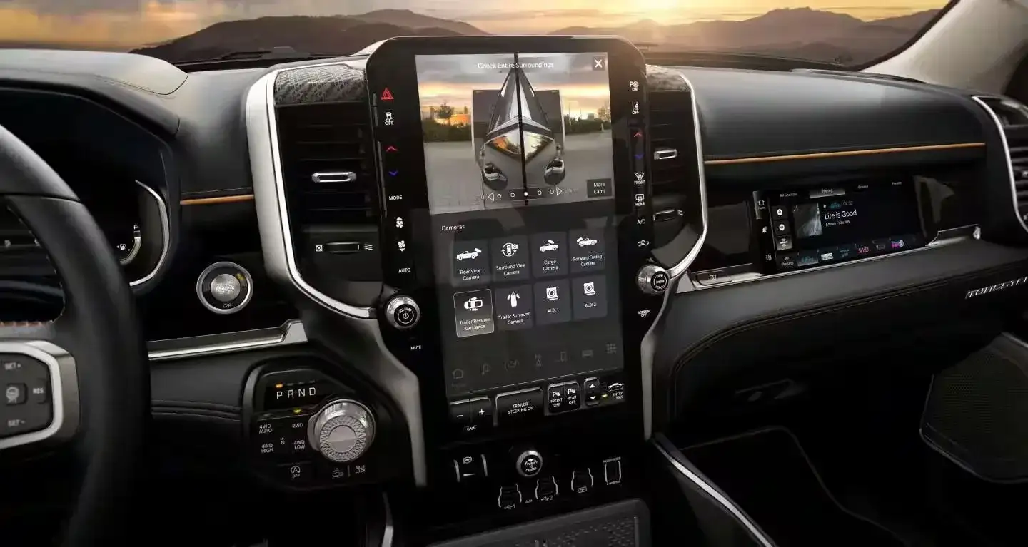 2027 RAM 1500 center stack and vertical touchscreen