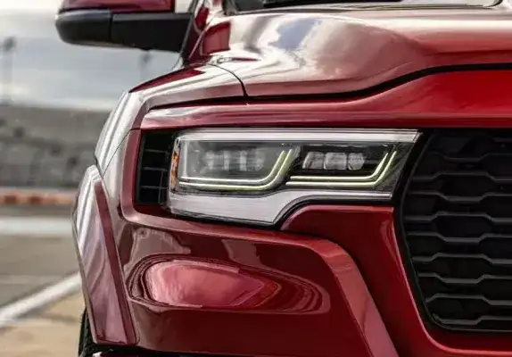 LED headlamp detail on the 2027 RAM 1500