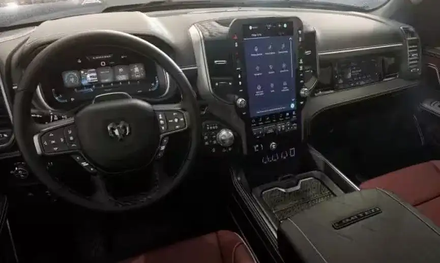 2027 RAM 1500 Limited interior with center touchscreen
