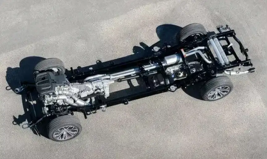 2027 RAM 1500 frame and multi-link coil spring rear suspension