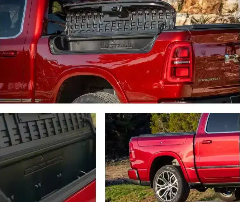 RamBox Cargo Management System on a red 2027 RAM 1500