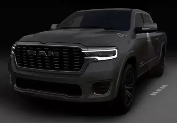 2027 RAM 1500 LED walk-up animation lighting at night