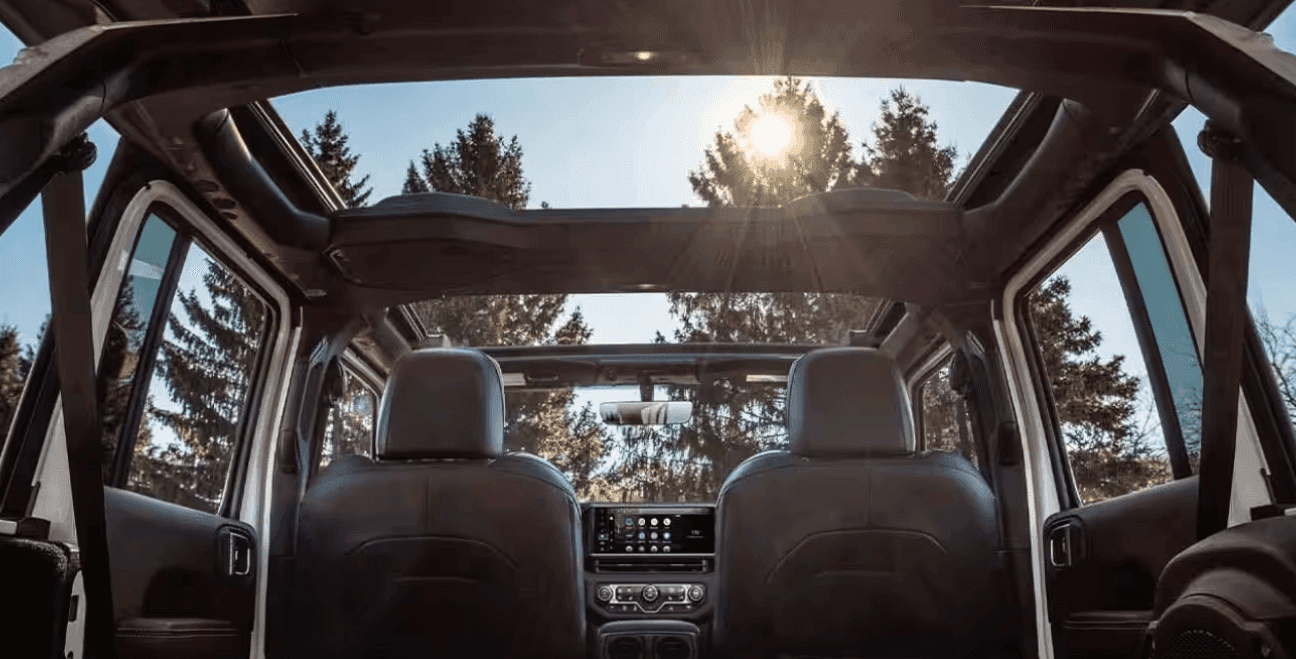 Interior of the 2026 Jeep Wrangler for sale in Florence, AL at Singing River CDJR