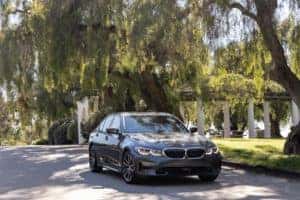 BMW parked on the side of the road