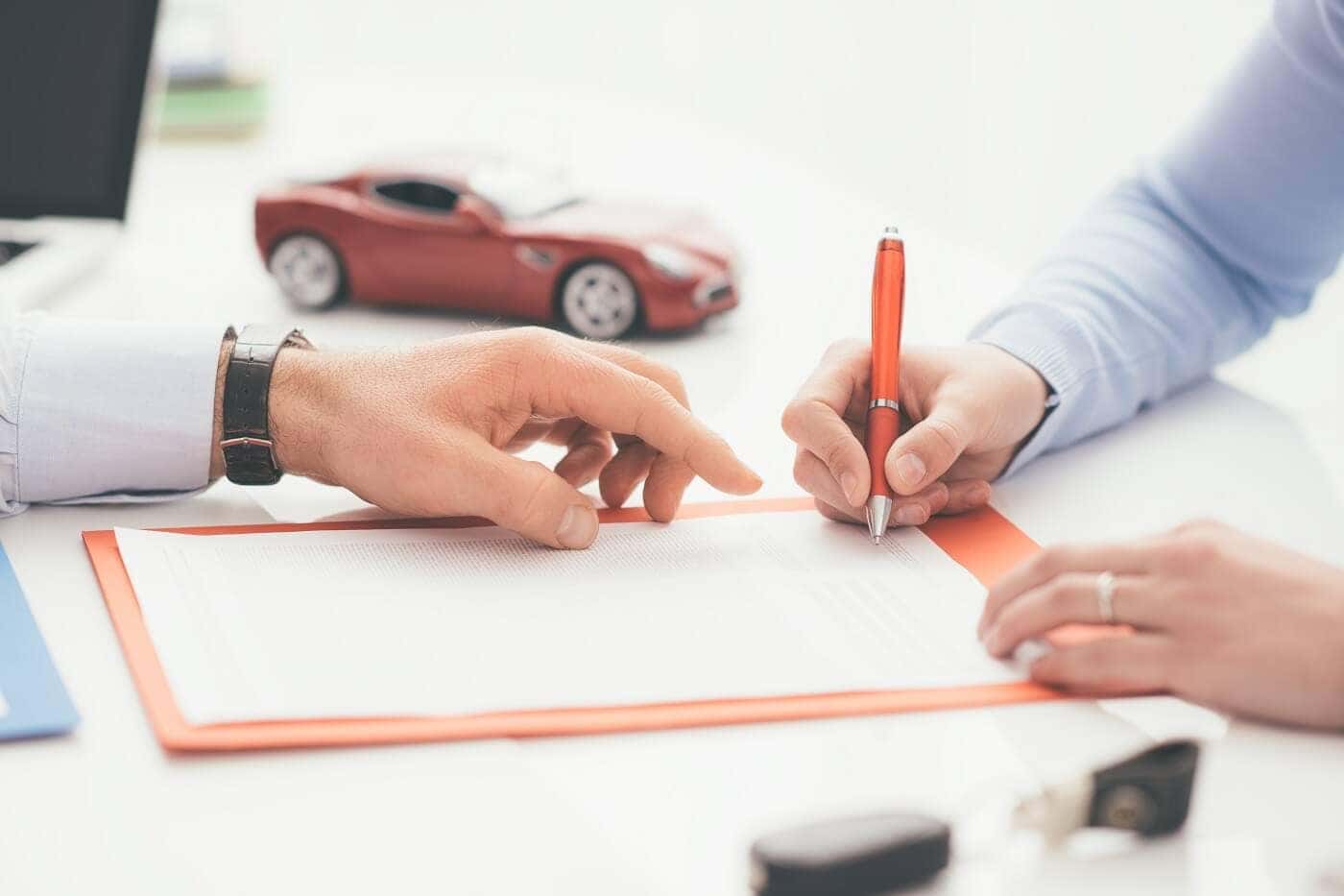 Completing Used Car Financing Paperwork