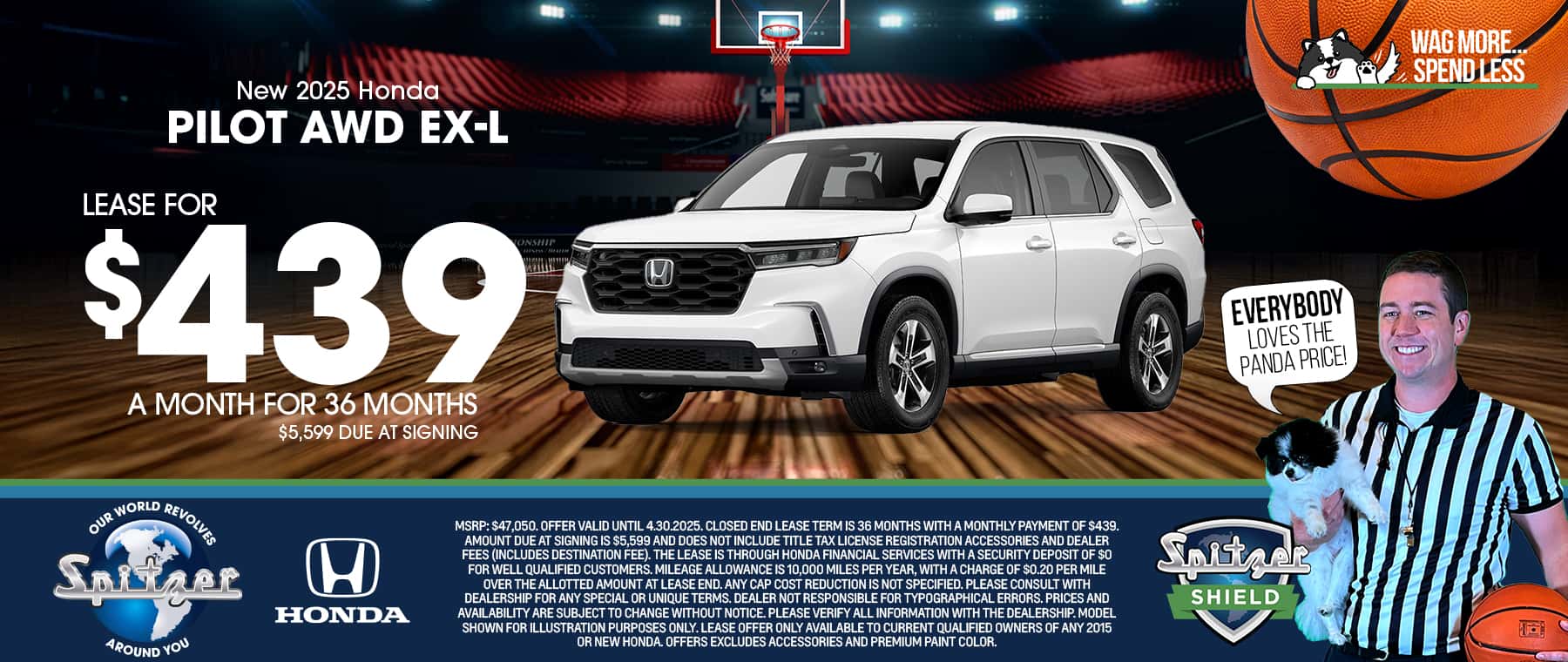 03.2025_Carrera_Lease a New 2025 Honda Pilot AWD EX-L for $439 a Month for 36 Months!