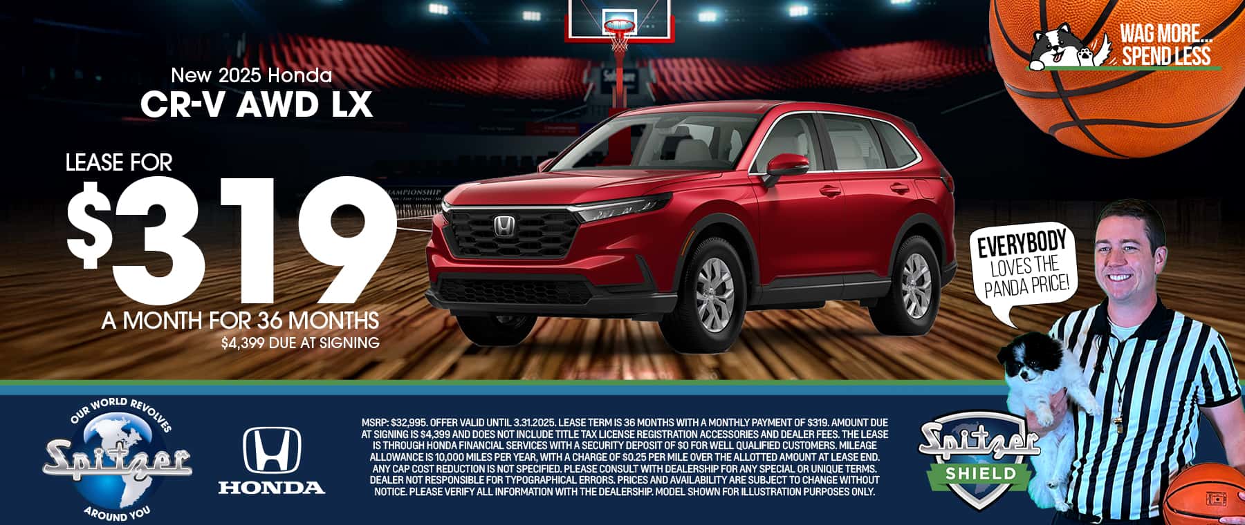 03.2025_Carrera_Lease a New 2025 CR-V AWD LX for $319 a Month for 36 Months!