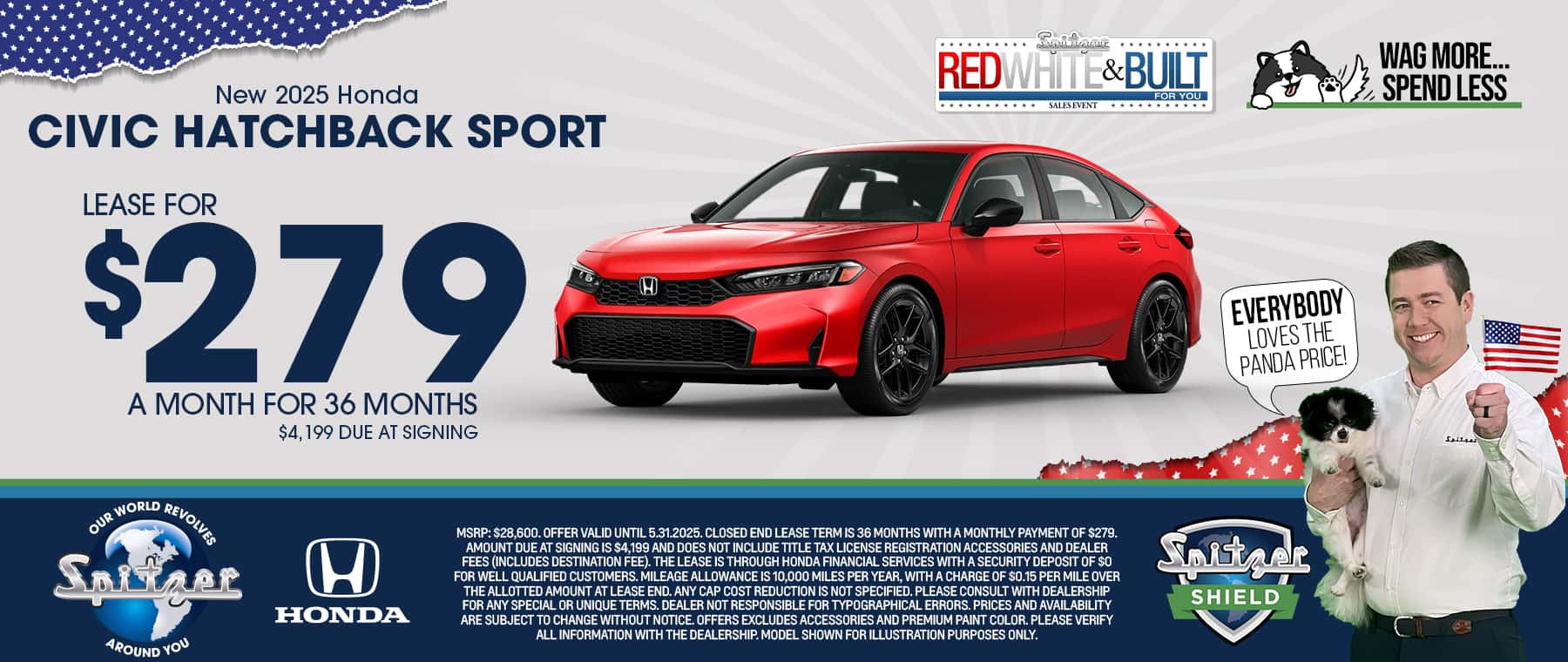 05.2025_Carrera_Lease a New 2025 Honda Civic Hatchback Sport for $279/mo!