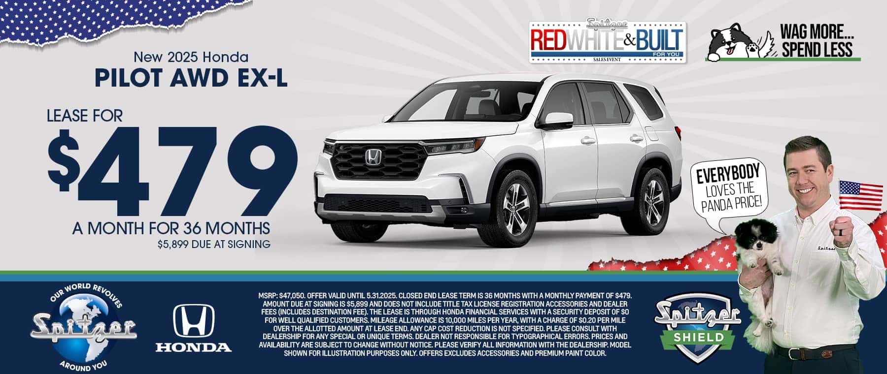 05.2025_Carrera_Lease a New 2025 Honda Pilot AWD EX-L for $479/mo!