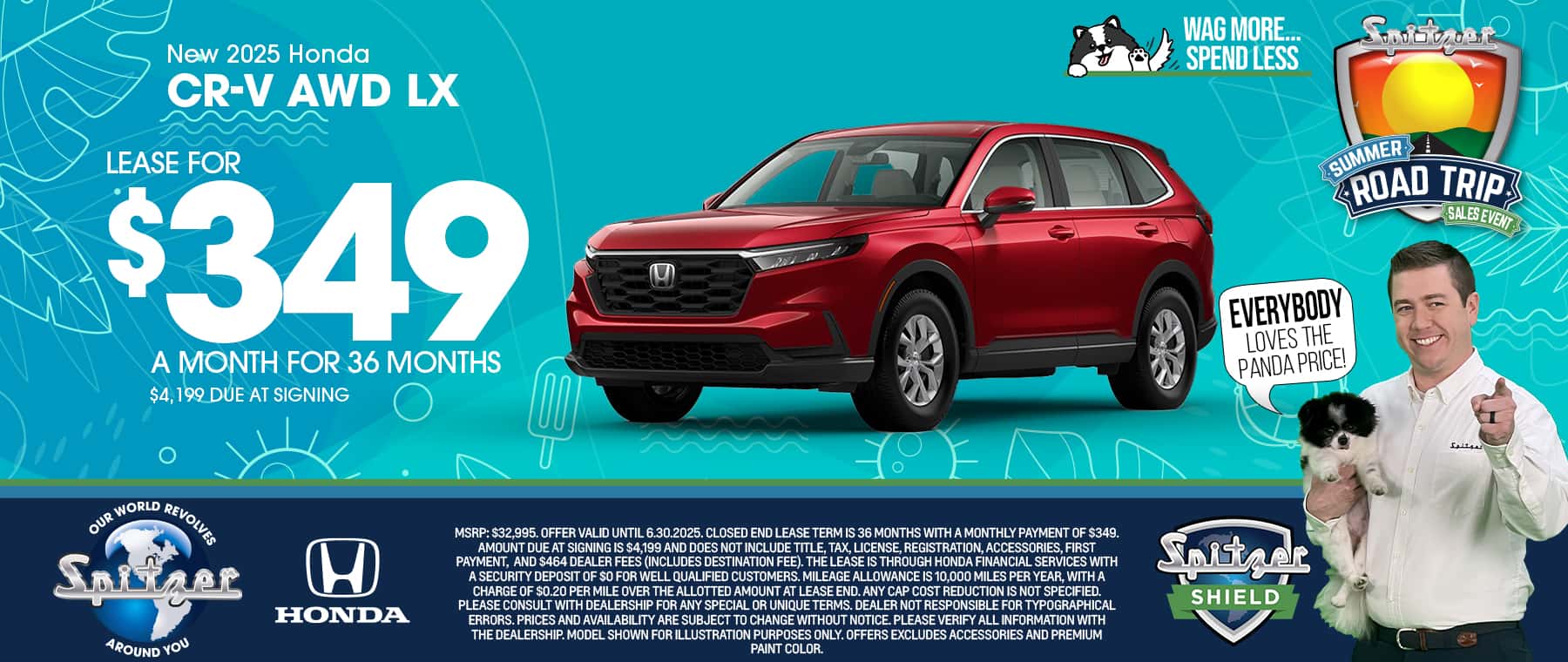 06.2025_Carrera_Lease a New 2025 Honda CR-V LX AWD for $349/mo!