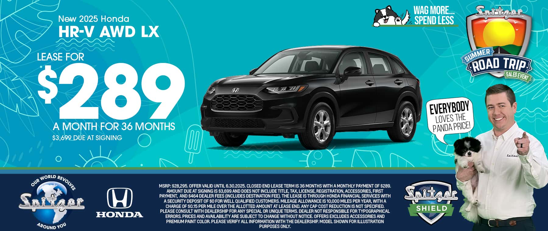 06.2025_Carrera_Lease a New 2025 Honda HR-V AWD LX for $289/mo!