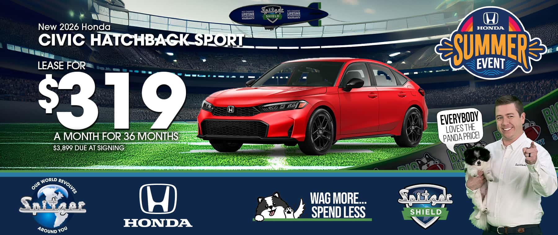 08.2025_Carrera_Lease a New 2026 Honda Civic Hatchback Sport for $319/mo!