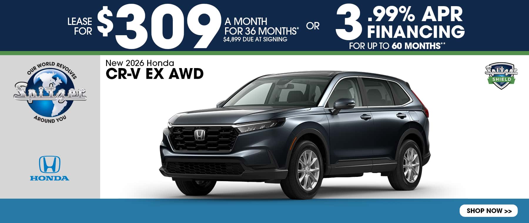 07.2026_Honda CR-V_Lease for $309 for 36 mo OR 3.99% for 60 mo