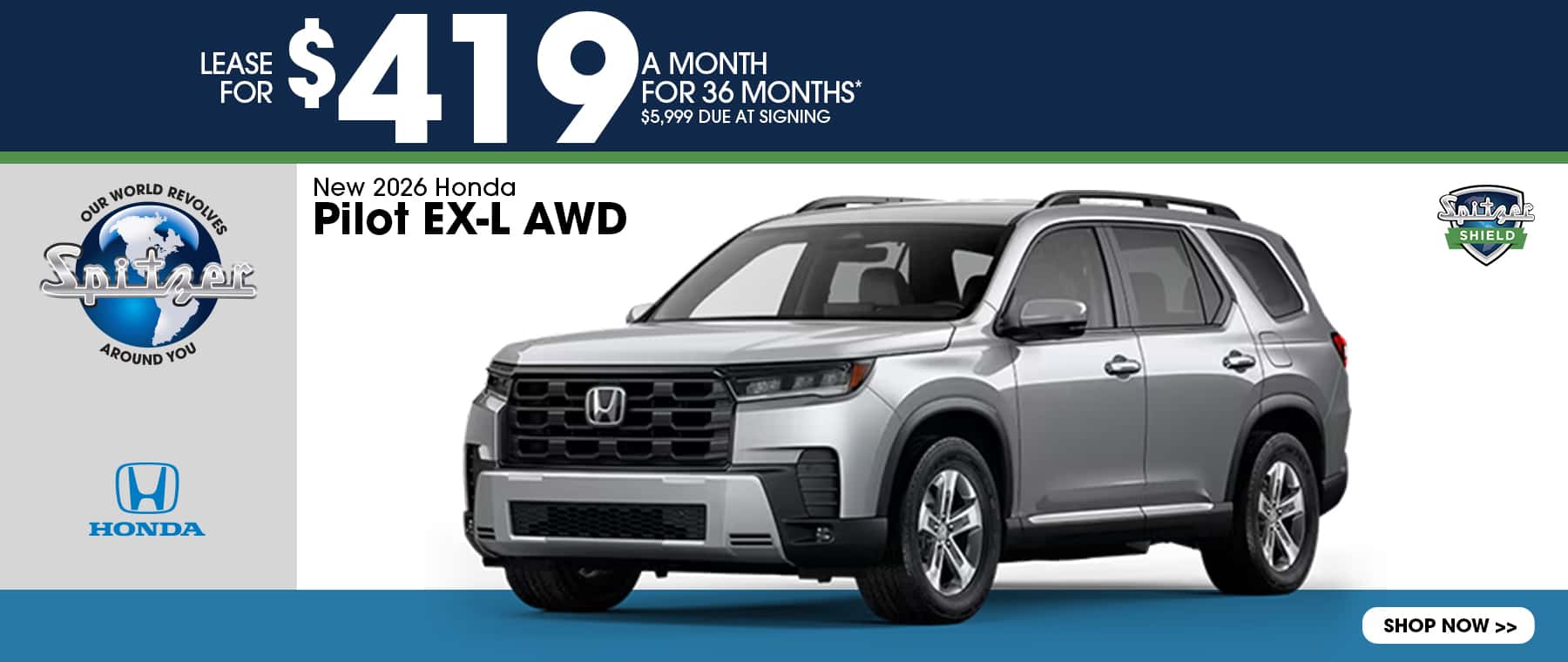 07.2026_Honda Pilot_Lease for $419 for 36 mo