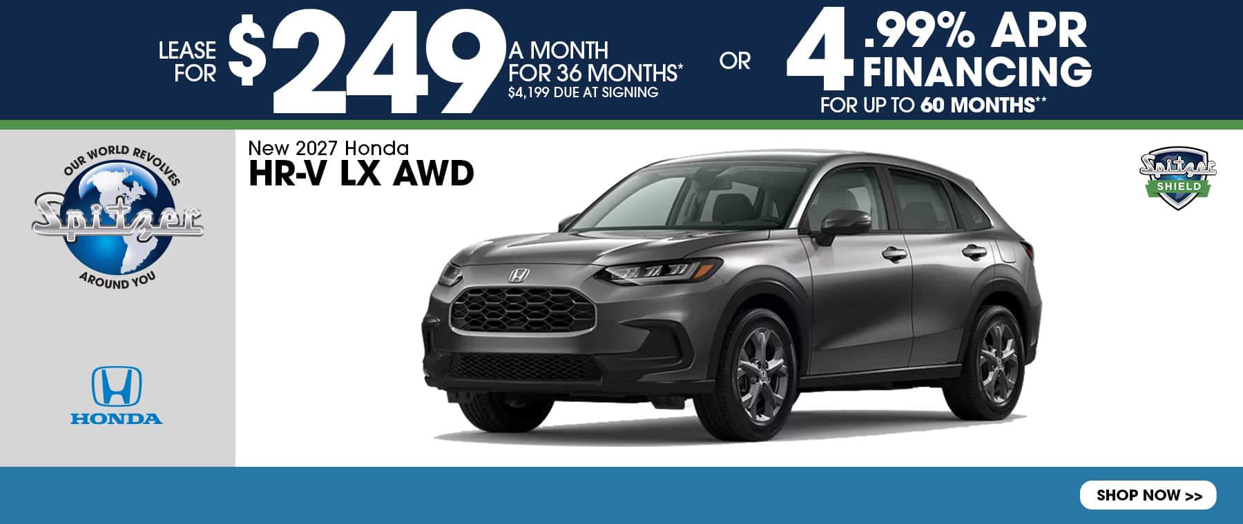 09.2026_Honda HRV_Lease for $249 for 36 mo OR 4.99% for 60 mo