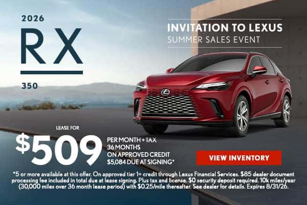 2026 RX 350 Special