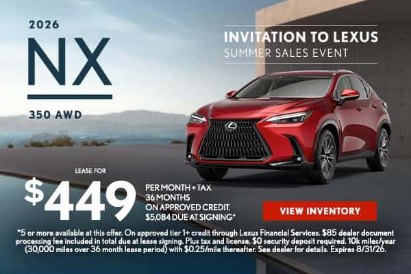 2026 NX 350 AWD Special