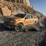 A gold 2020 Ford Ranger is shown from the front at an angle.