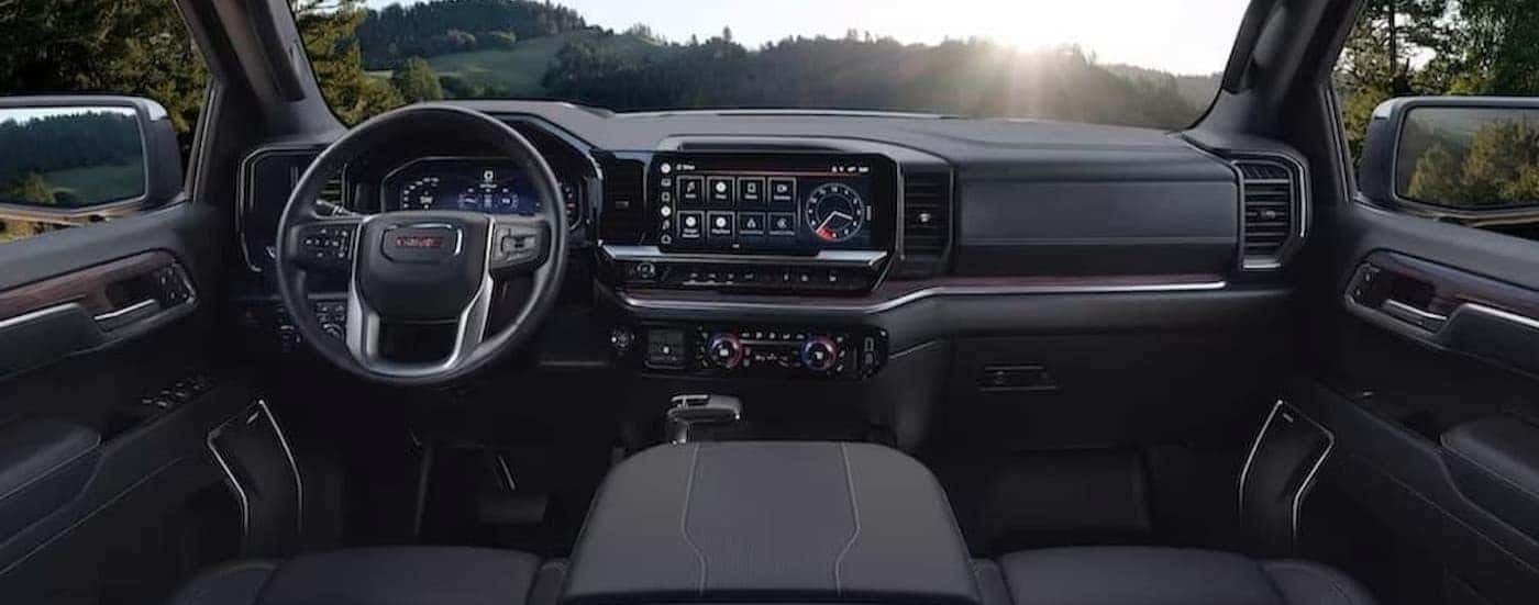 The black dash in a 2024 GMC Sierra 1500.