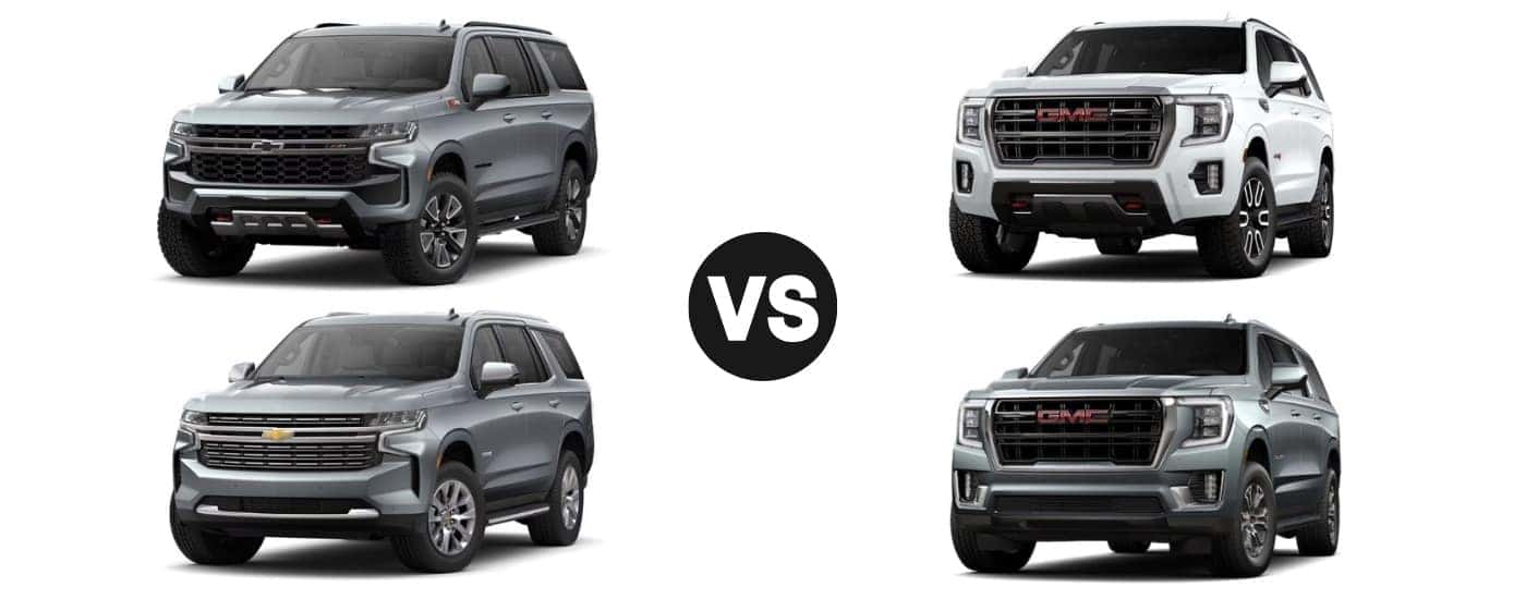 2022 GMC Yukon/Yukon XL and 2022 Chevy Tahoe/Suburban angled left